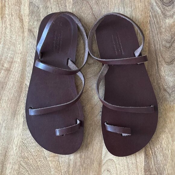 NEW IN BOX Barefoot Leather Toe-Ring Sandals, Zero Drop - Picture 1 of 5
